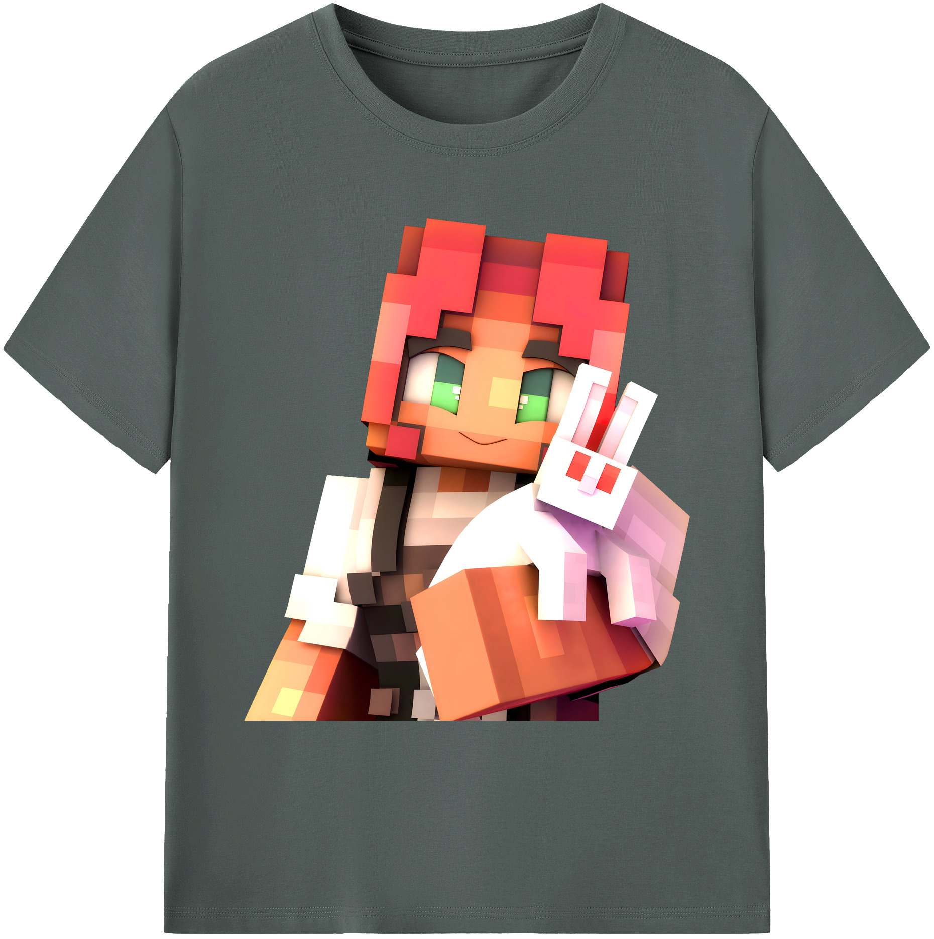 （画像用） マインクラフト ブロックの世界 Minecraft MC Block world 綿100％ メンズ半袖Tシャツ｜肌触りやわらか＆通気性